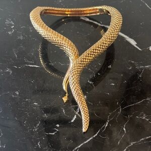 Giuseppe Zanotti Gold Snake Necklace Choker RARE